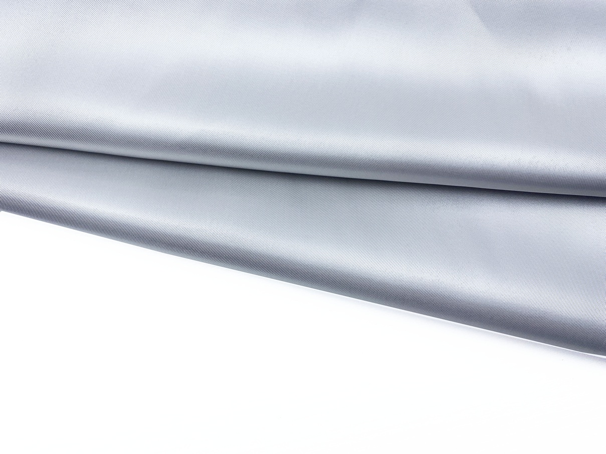 Ткань Подкладочная светло-серого   цвета однотонная  33396 4