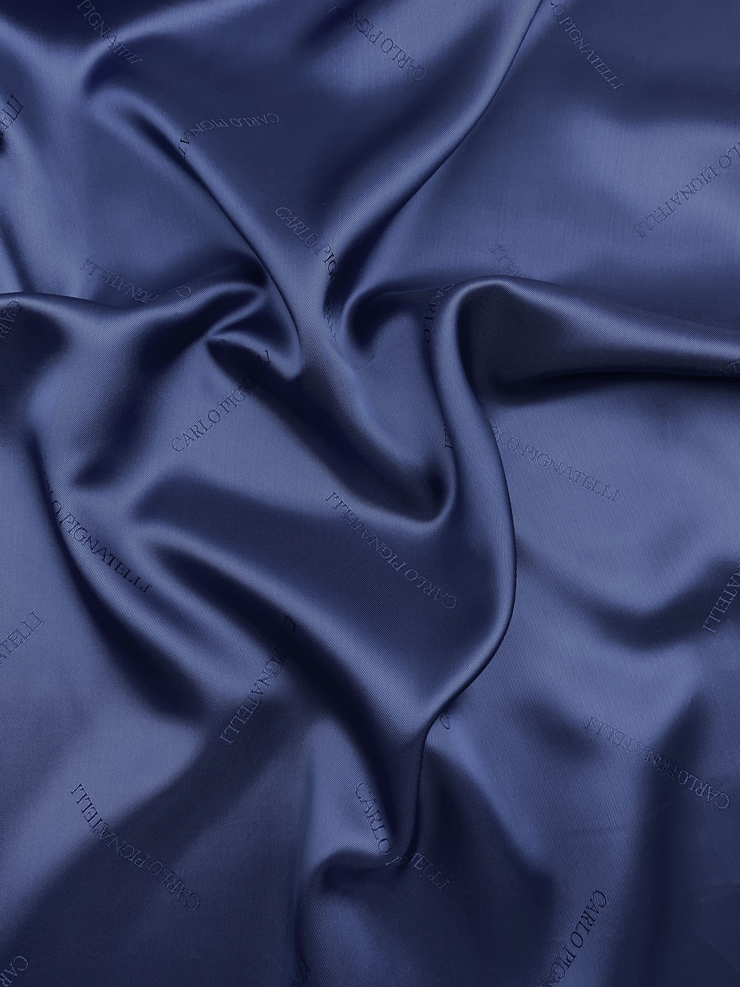 Ткань Подкладочная  синего цвета однотонная 33439 2